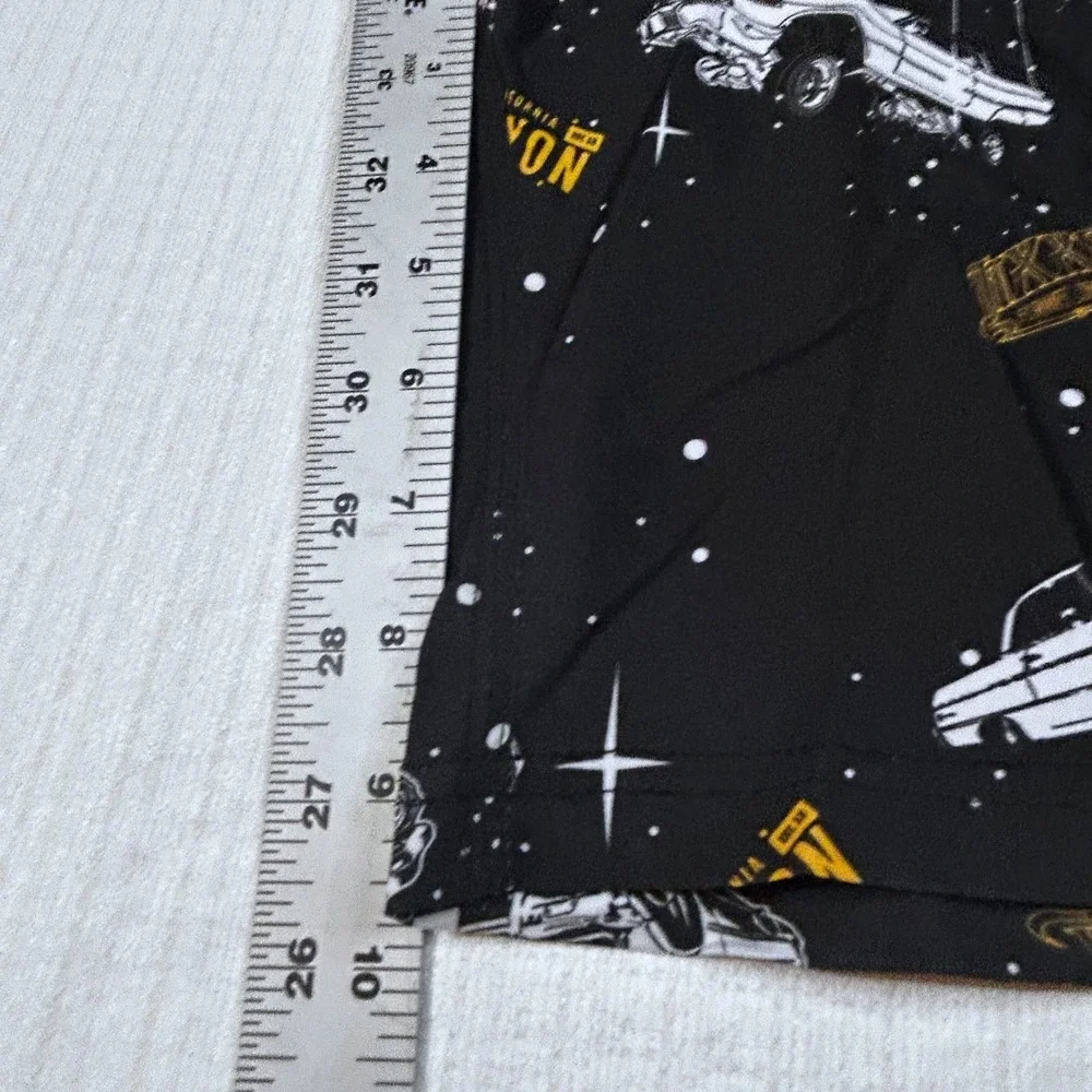 DIXXON Low Places Board Shorts Men 42 XXL Black Lowrider Classic Car Swim Trunks